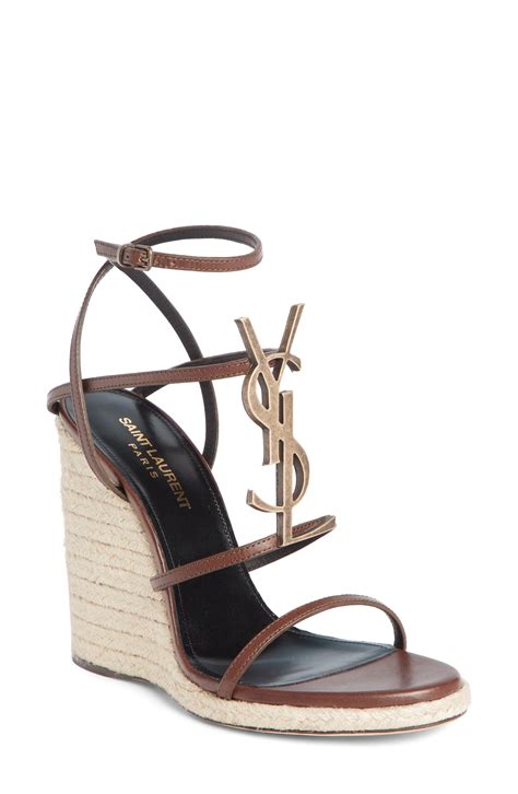 ysl wedges gold|saint laurent espadrille wedges.